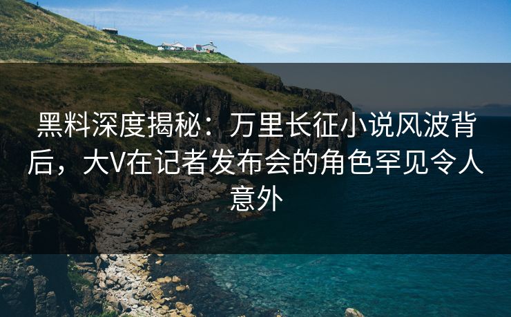 黑料深度揭秘：万里长征小说风波背后，大V在记者发布会的角色罕见令人意外