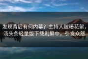 发现背后有何内幕？主持人被曝花絮，汤头条轻量版下载刷屏中，引发众怒
